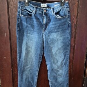 Nicole Miller Women's High Rise Jeans in Deep Blue